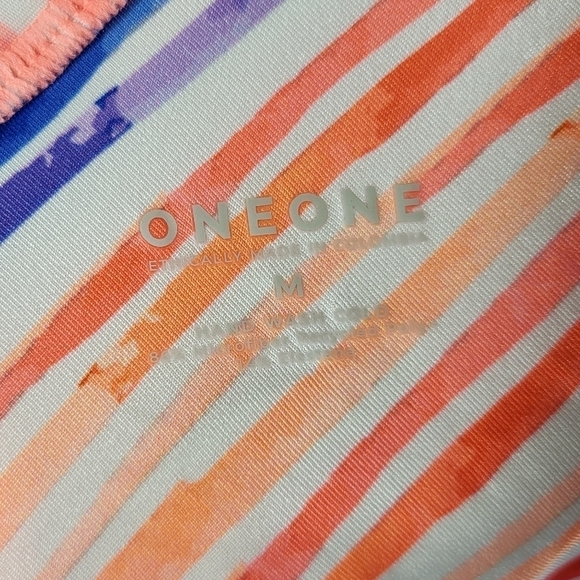 ONEONE Kameron Top & Jesse Extra Cheeky Coverage Bottom Stripe Bikini Set Medium - Picture 13 of 16